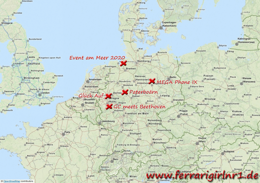 Termine und Preislisten der MEGA Events 2020 in Deutschland